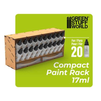 Vertikaler Farborganisator 17ml - COMPACT Modular Set lite Compact Paint Rack - Greenstuff World