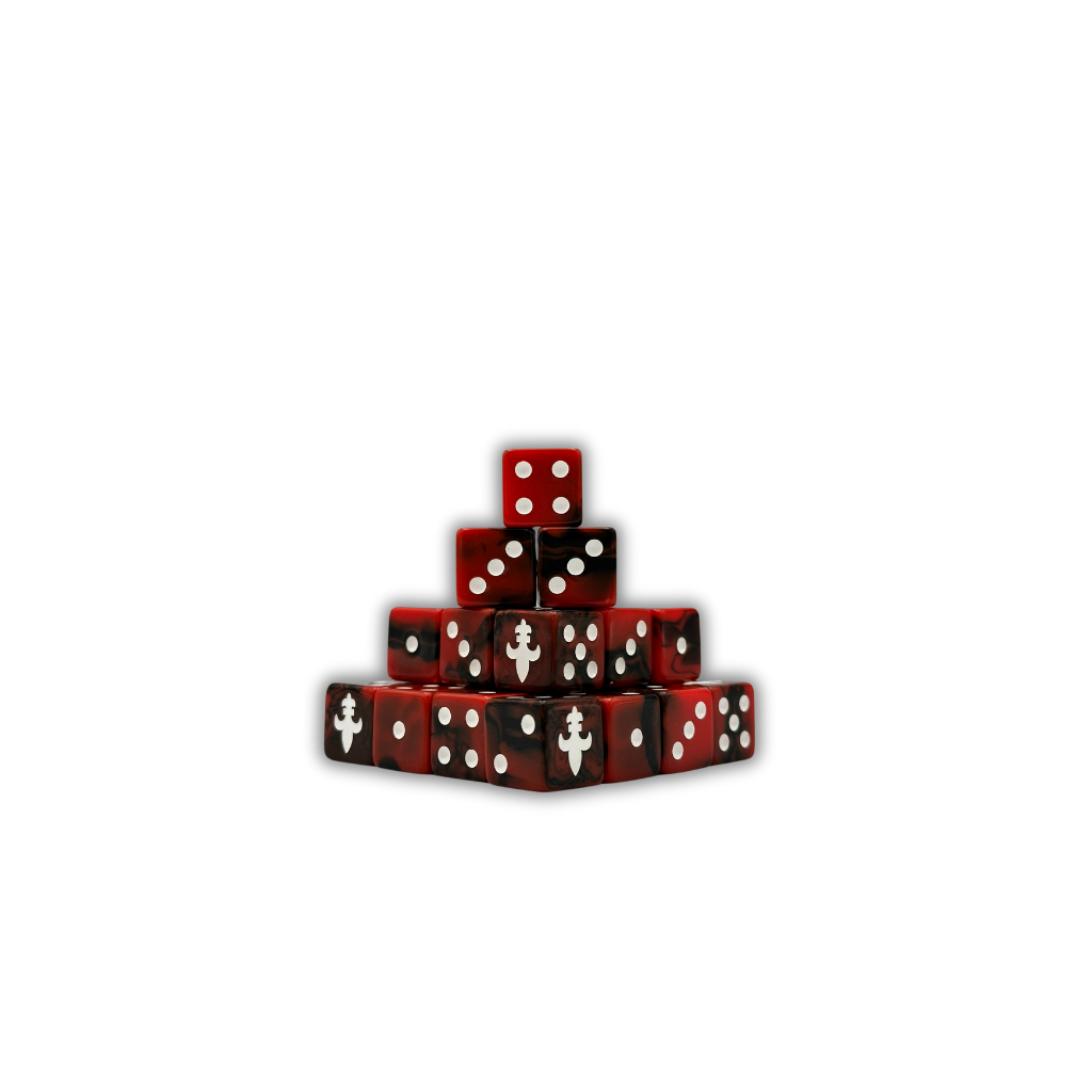 Fleur De Lis Dice 16mm Square (25 Stück) von - Baron of Dice