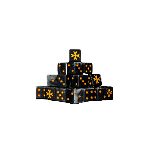 Knight Templars 4 Dice 16mm Square (25 Stück) von - Baron of Dice