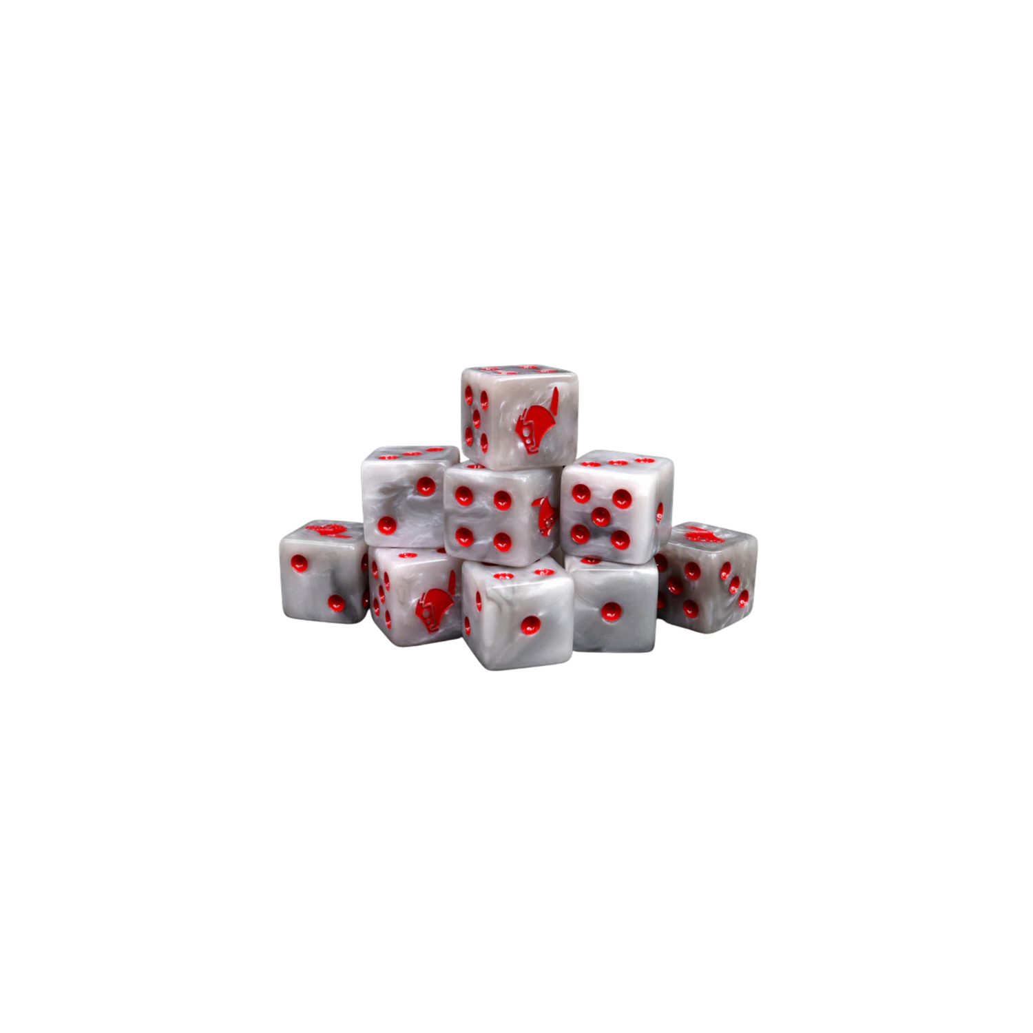 Robot Helm White Dice Square 16mm (25 Stück) von - Baron of Dice