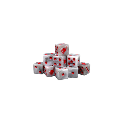 Robot Helm White Dice Square 16mm (25 Stück) von - Baron of Dice