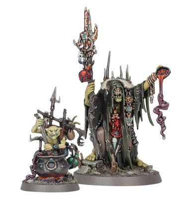 MO: Sumpfrufa-Schamane mit Topfgrot Swampcalla Shaman with Pot-grot - Orruk Warclan - Games Workshop