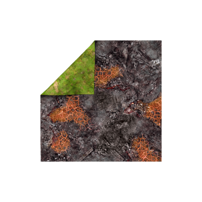 Neoprene Mat 2-sided Red Blight battlefield 48”x48” / 122x122 cm  - double-sided rubber mat - Playmats Spielmatte