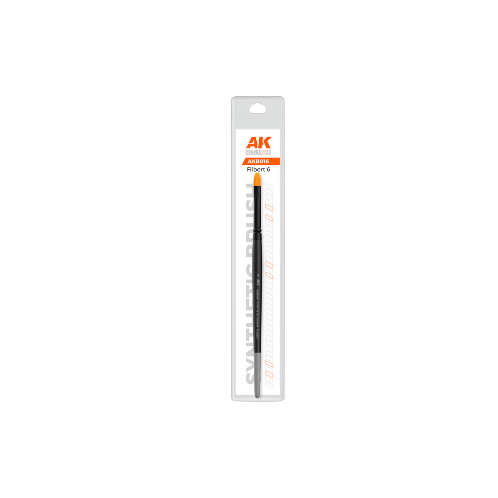 AK Filbert Brush 6  synthetic - AK Interactive