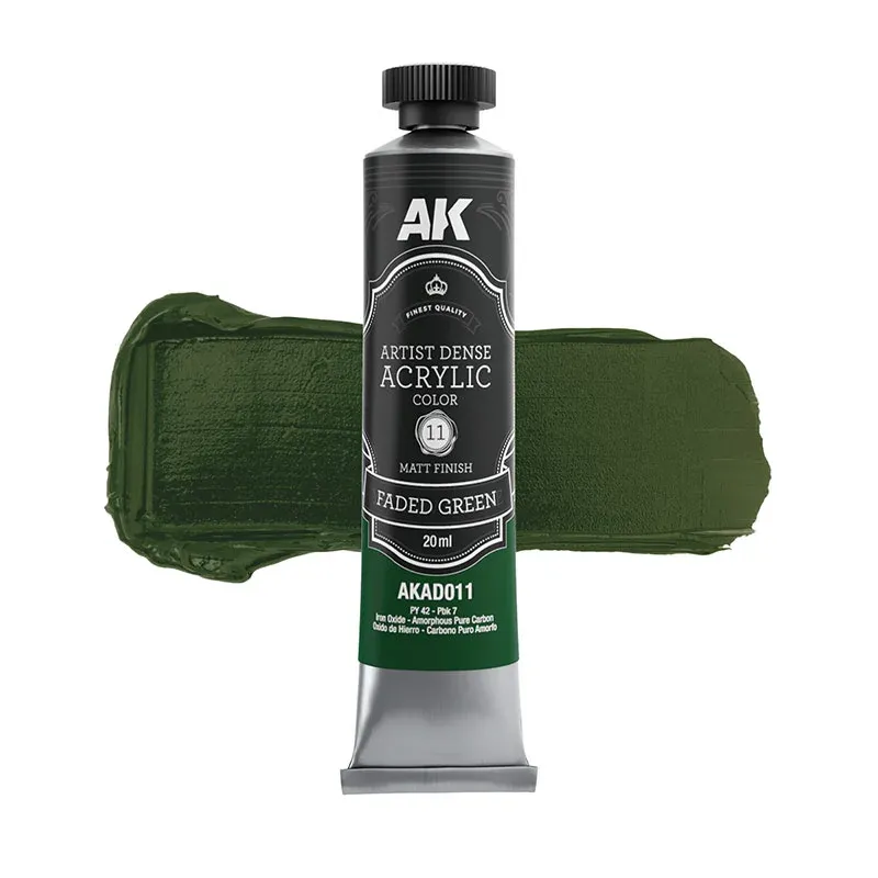ARTISTIC DENSE ACRYLIC COLOR - FADED GREEN 20ml - AK Interactive