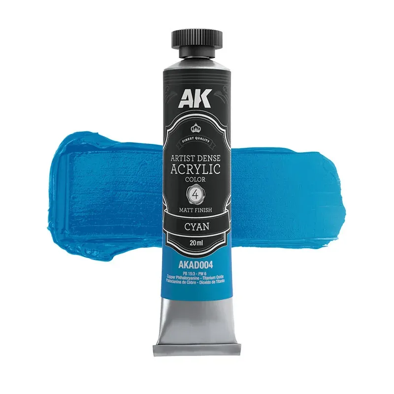 ARTISTIC DENSE ACRYLIC COLOR - CYAN 20ml - AK Interactive