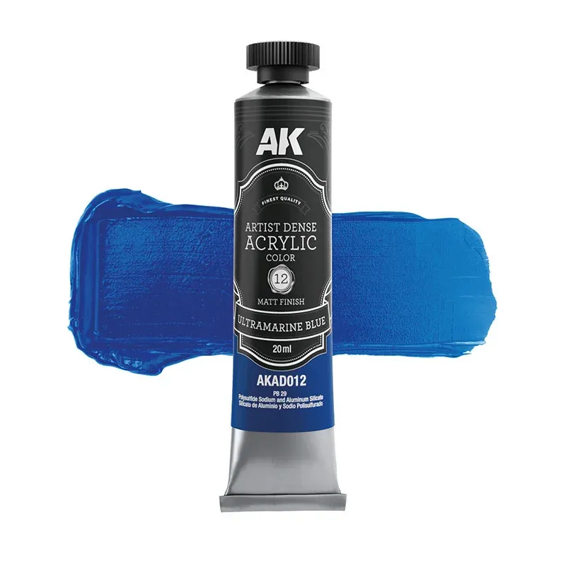ARTISTIC DENSE ACRYLIC COLOR - ULTRAMARINE BLUE 20ml - AK Interactive