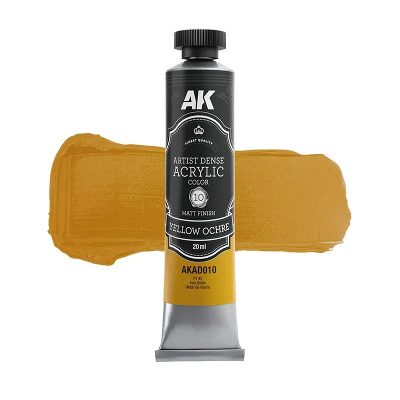 ARTISTIC DENSE ACRYLIC COLOR - YELLOW OCHRE 20ml - AK Interactive