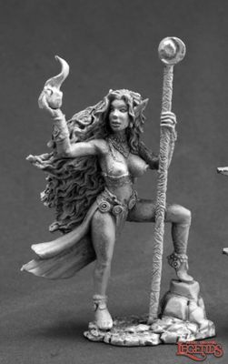 Zeldriia, Elf Sorceress - Dark Heaven Legends - Reaper Miniatures Zeldriia, Elf Sorceress - Dark Heaven Legends - Reaper Miniatures