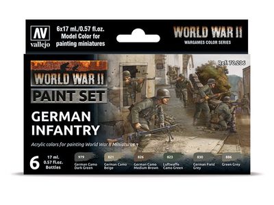 Model Color: WWII German Infantry Paint Set - Vallejo Model Color - Farbset