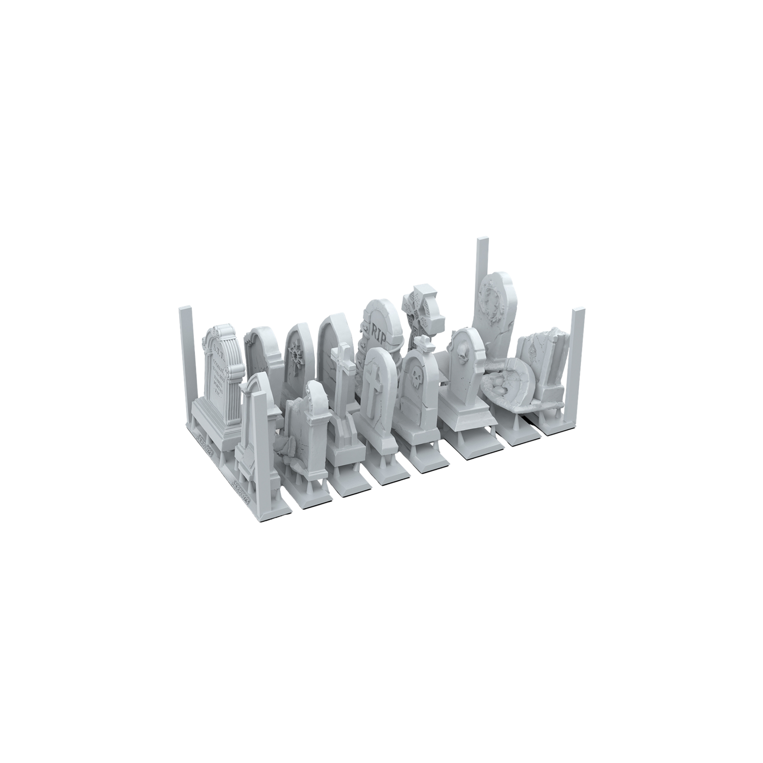Tombstones - Basing Bits (14 Teile) - Grabsteine - AK Interactive