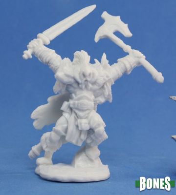 Kord the Destroyer Human Barbarian - Bones - Reaper Miniatures Kord the Destroyer Human Barbarian - Bones - Reaper Miniatures