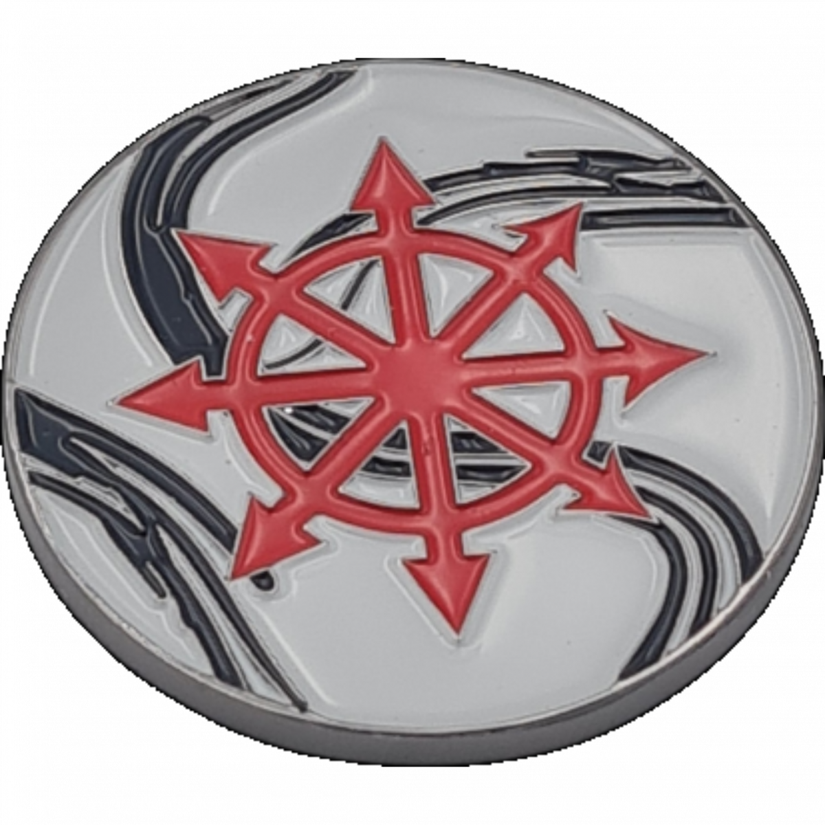 40mm Metal Coin - Marbled Chaos Star - Baron of Dice