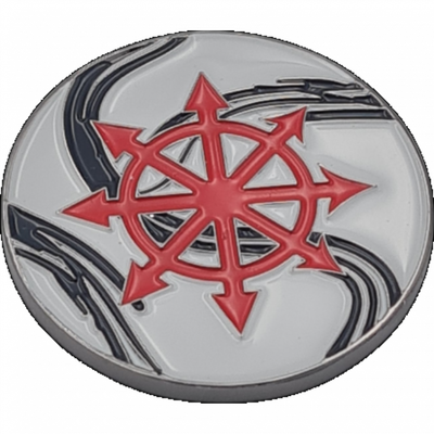 40mm Metal Coin - Marbled Chaos Star - Baron of Dice