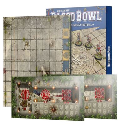 Bretonen-Team: Beidseitig bedrucktes Spielfeld und Reservebänke Bretonnian Pitch - Games Workshop
