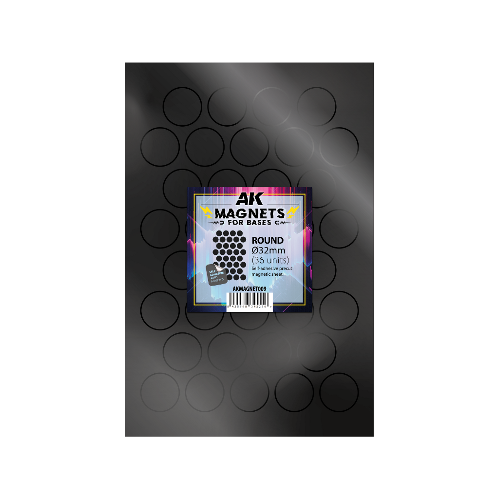 AK Vorgeschnittene Magnete - Rund 32mm - AK Interactive