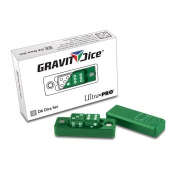 Gravity Dice D6 - Emerald - 2 Dice Set - Blackfire