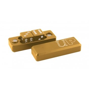 Gravity Dice D6 - Gold - 2 Dice Set - Blackfire