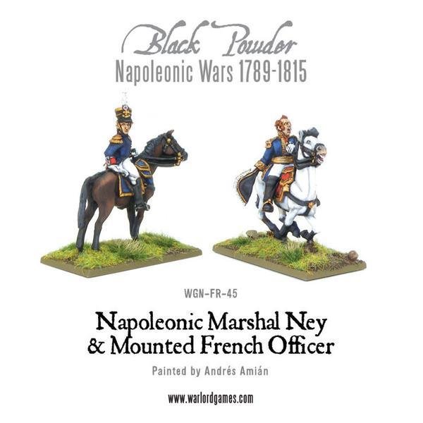 Napoleonic Marshal Ney & Mounted French Officer - Black Powder - Warlord Games