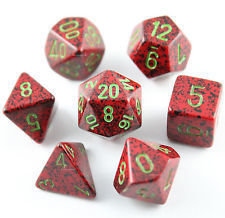 Strawberry - Speckled Polyhedral 7-Die Set (7) - Chessex