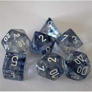 Nebula Black-White Dice Set - 7-Die Set (7) - Chessex