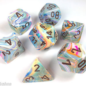 Festive Vibrant w/brown - 7-Die Set (7) - Chessex