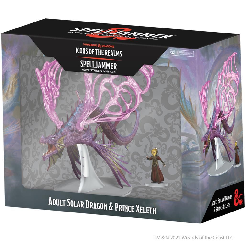 D&D Dungeons and Dragons Icons of the Realms: Spelljammer Adventures in Space - Adult Solar Dragon & Prince Xeleth Set 24