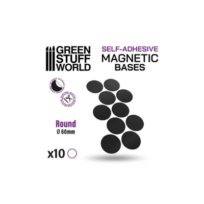 Magnetic Foil Stickers - Vorgeschnittene Magnetfolie - Rund 60mm - Greenstuff World