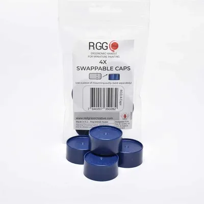 4x Swappable Caps for RGG360 Painting Handle - Redgrass Games