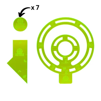 Bolt Action Acrylic Objective and Template Set - Bolt Action