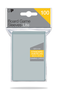 UP - Lite Standard American Board Game Sleeves 56mm x 87mm(100 Sleeves)