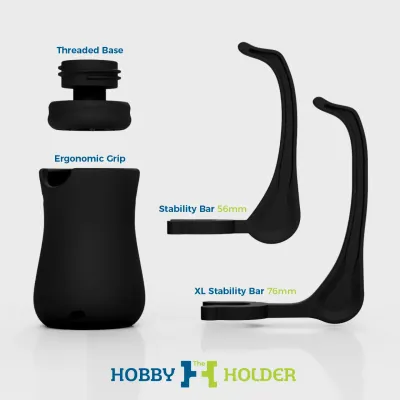 Hobby Holder 4-Part Set Handle - Black - Game Envy