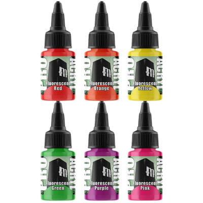 Pro Acryl Fluorescents Set (6x22ml) - Monument Hobbies