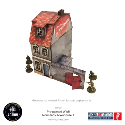 Pre-painted WW2 Normandy Townhouse 1 - Micro Art Studio
