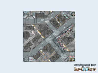 War Game Mat - 48x48inch - District 5 Infinity - Spielmatte - Micro Art Studio