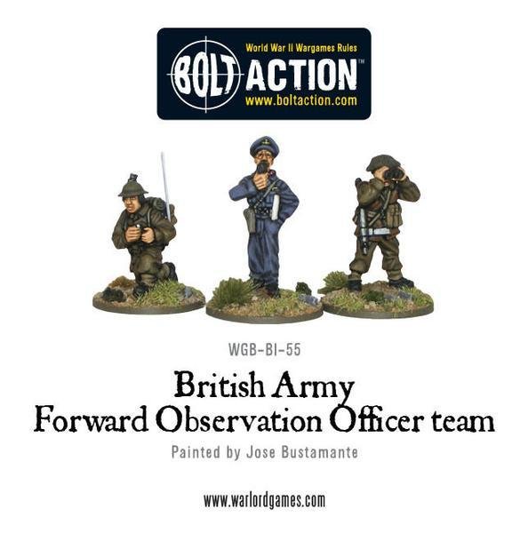 British Army FOO Forward Observer Officers - Bolt Action - Warlord Games
