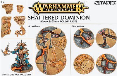 Age of Sigmar Shattered Dominion 40mm - 65mm round Bases - Games Workshop