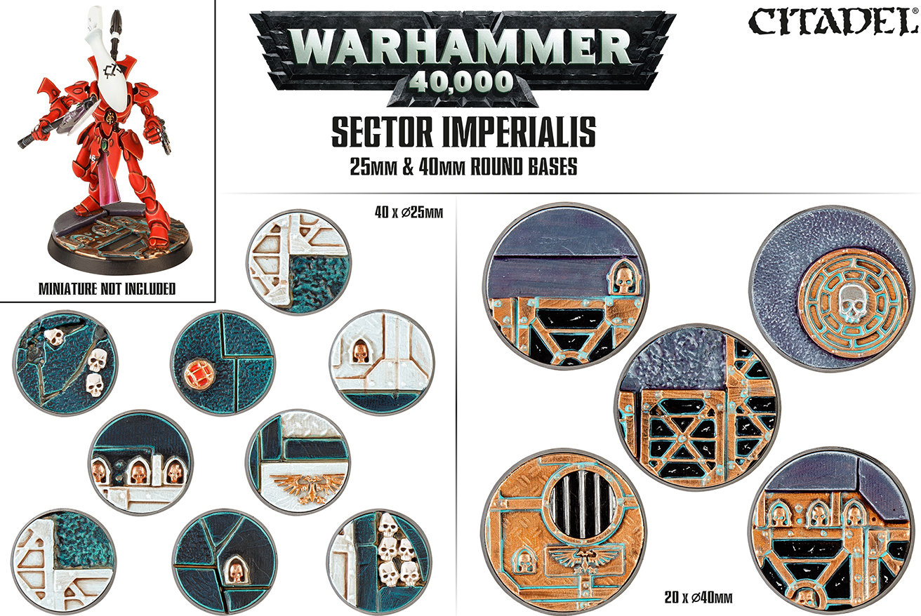 Sector Imperialis: Rundbases (25 & 40 mm) round Bases - Games Workshop
