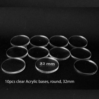 Acrylic Base - Round 32mm (10 Pcs) - BF