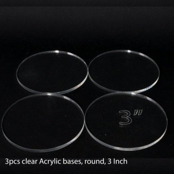 Acrylic Base - Round 3 Inch (3 Pcs) - BF