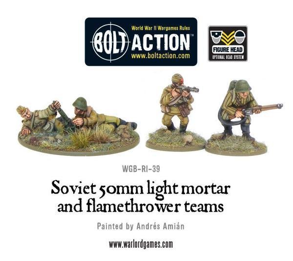Soviet Army Light Mortar & Flamethrower - Bolt Action - Warlord Games