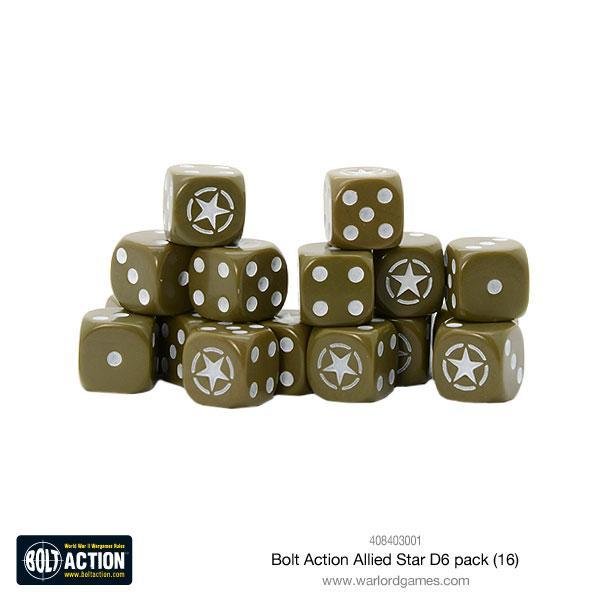 Bolt Action Allied Star D6 pack - Blau - Bolt Action