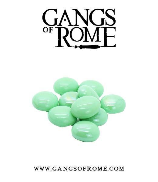Green Activation Pebbles (10) - Gangs of Rome - Warlord Games Green Activation Pebbles (10) - Gangs of Rome - Warlord Games