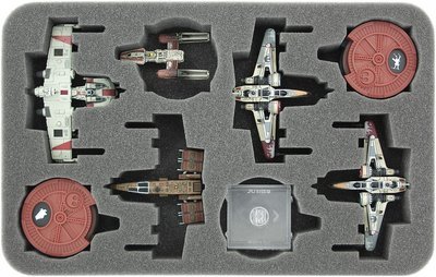 Schaumstoffeinlage für Star Wars X-WING 4 x ARC-170 oder K-Wing und Zubehör - Feldherr