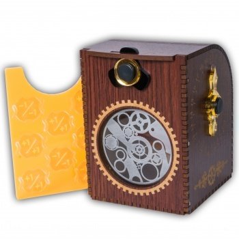 Wooden Deck Case - Gears - Kartenbox