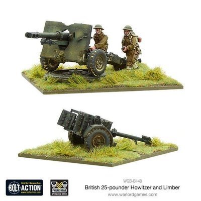 British 25 pdr Howitzer & Limber - Bolt Action - Warlord Games