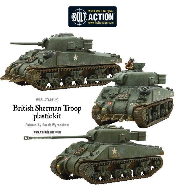 British Sherman V Troop including Vc Firefly - Bolt Action - Warlord Games