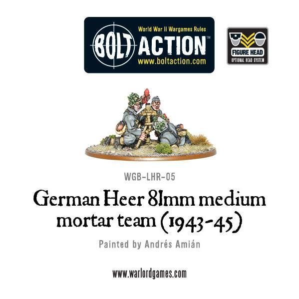 German Heer 81mm medium mortar team (1943-45) - Bolt Action - Warlord Games