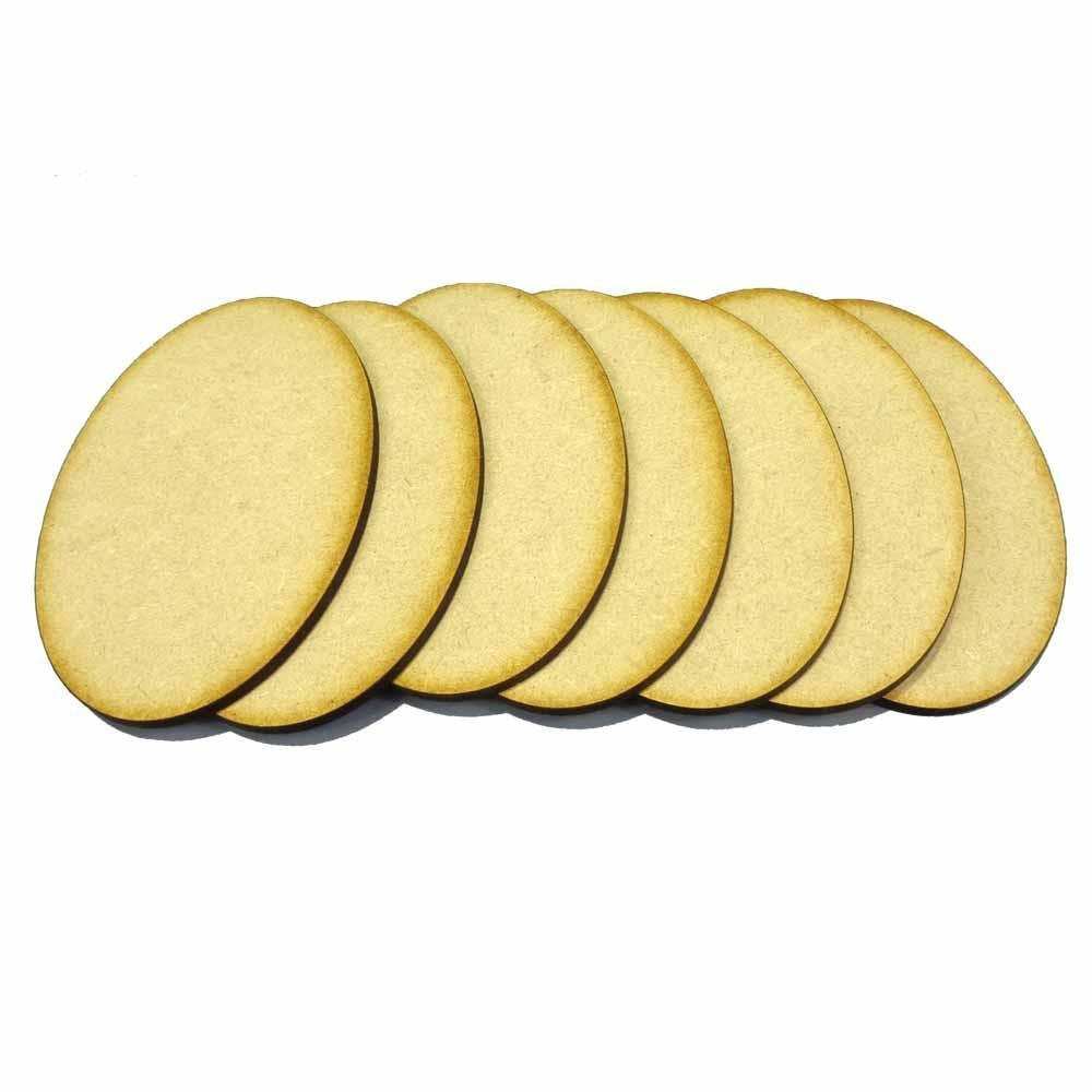 105mm x 70mm Oval Bases (7) - MDF