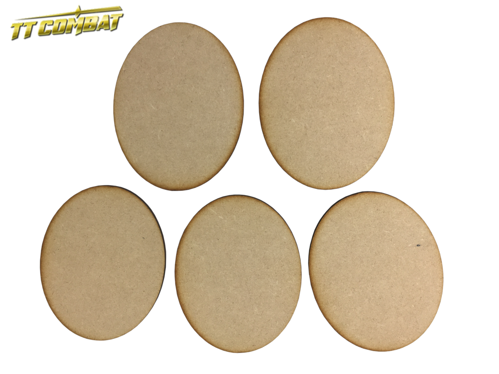 120mm x 95mm Oval Bases (5) - MDF